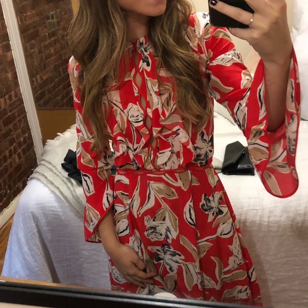 Sachin & Babi red floral dress